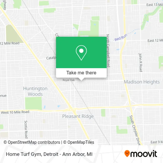 Home Turf Gym map