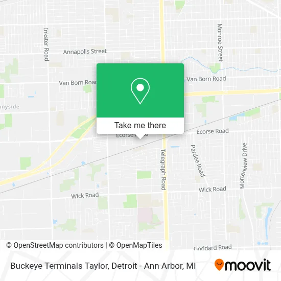 Buckeye Terminals Taylor map