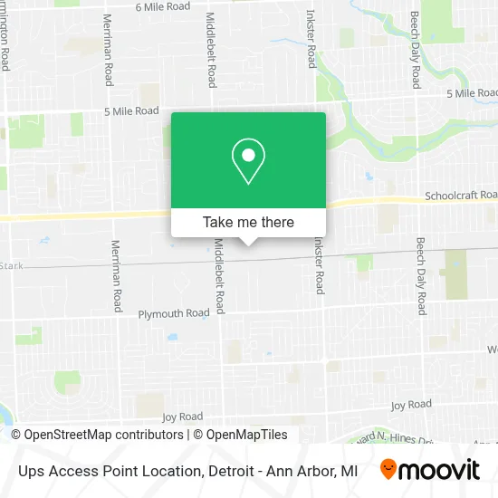 Ups Access Point Location map