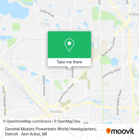 General Motors Powertrain World Headquarters map