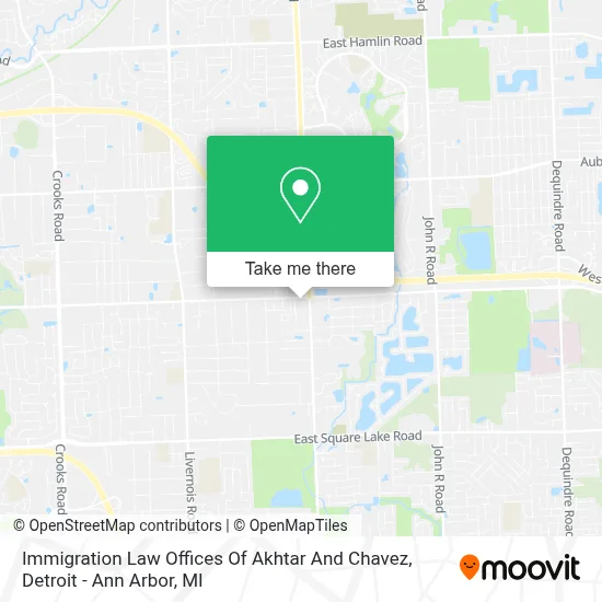 Immigration Law Offices Of Akhtar And Chavez map