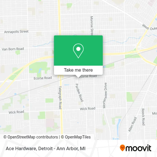 Ace Hardware map