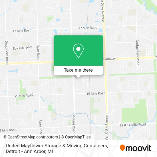 United Mayflower Storage & Moving Containers map