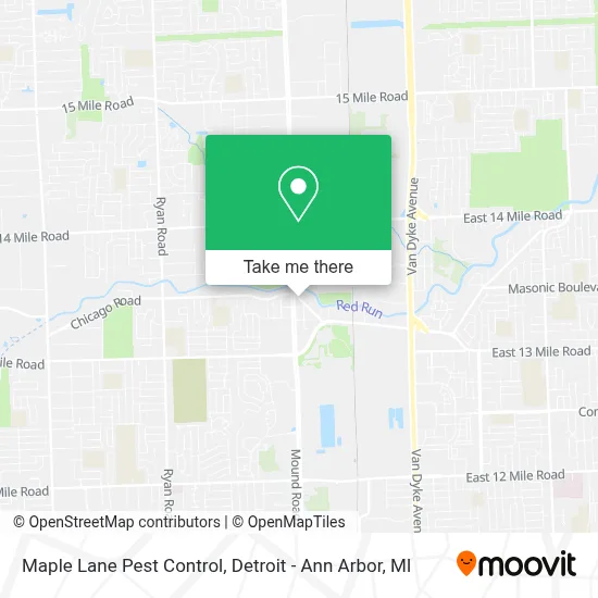 Maple Lane Pest Control map