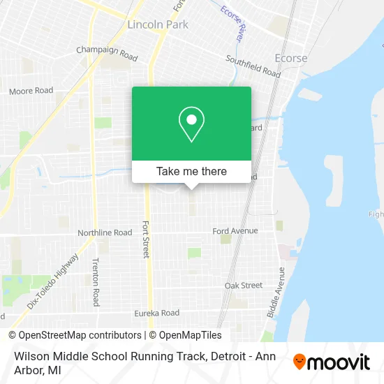 Wilson Middle School Running Track map