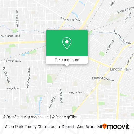 Allen Park Family Chiropractic map