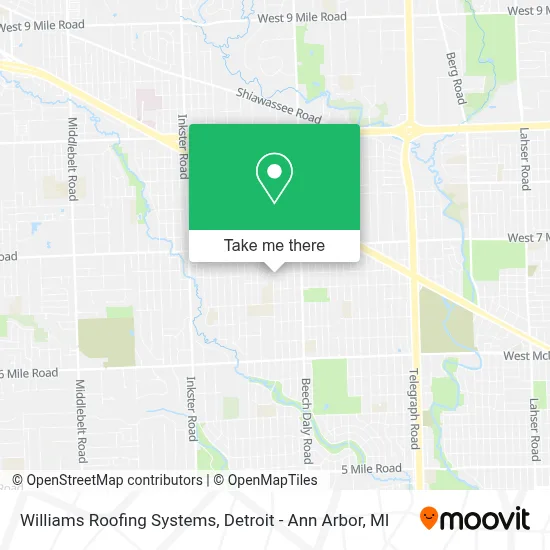 Williams Roofing Systems map