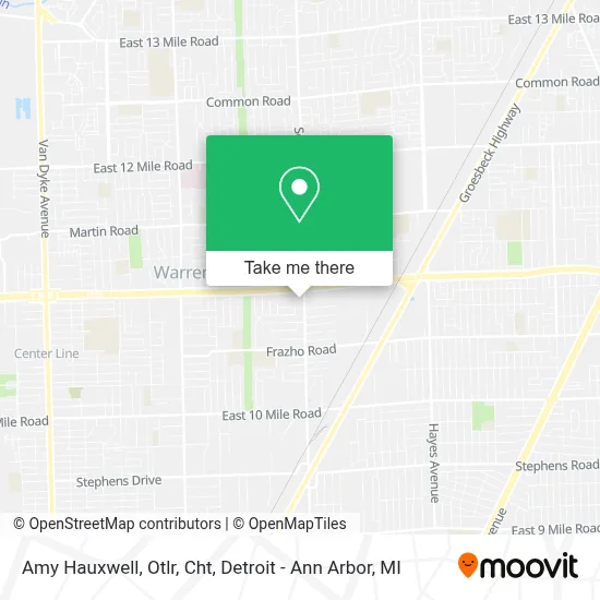 Amy Hauxwell, Otlr, Cht map