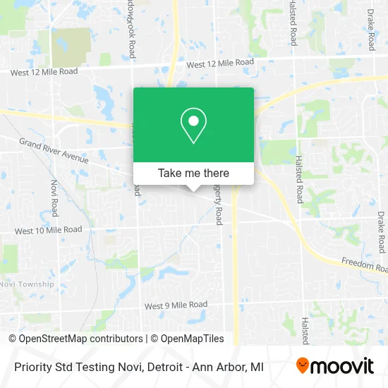 Priority Std Testing Novi map
