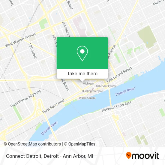 Connect Detroit map