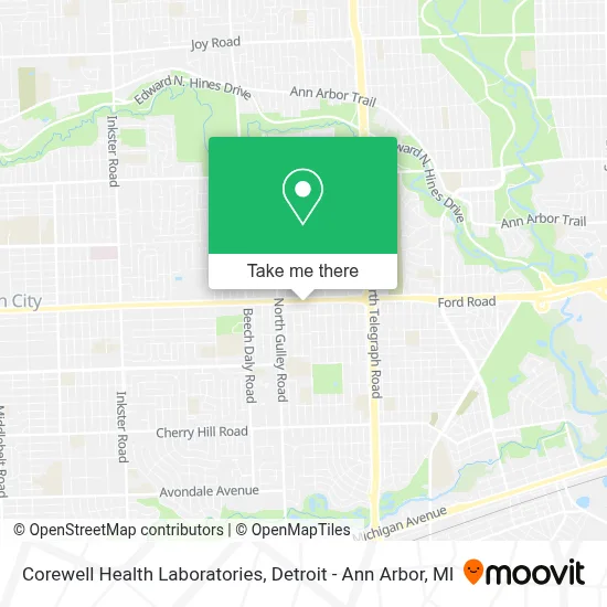Corewell Health Laboratories map