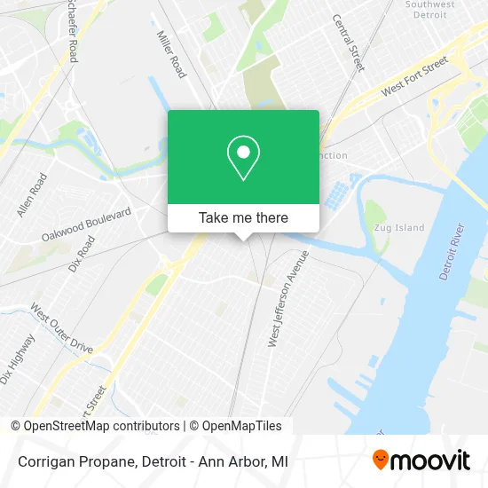 Corrigan Propane map