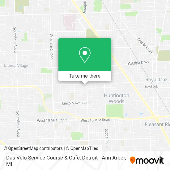 Das Velo Service Course & Cafe map