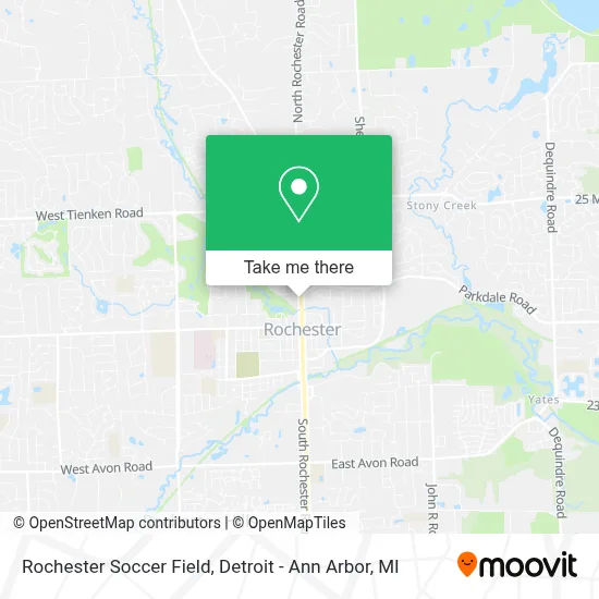 Rochester Soccer Field map