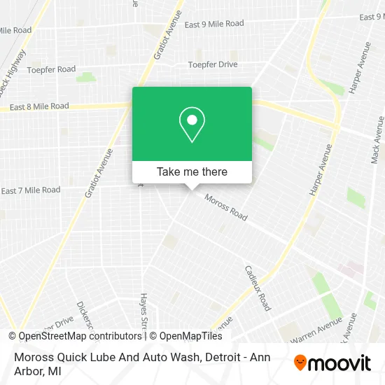 Moross Quick Lube And Auto Wash map