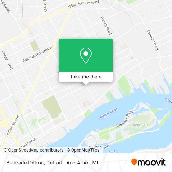 Barkside Detroit map
