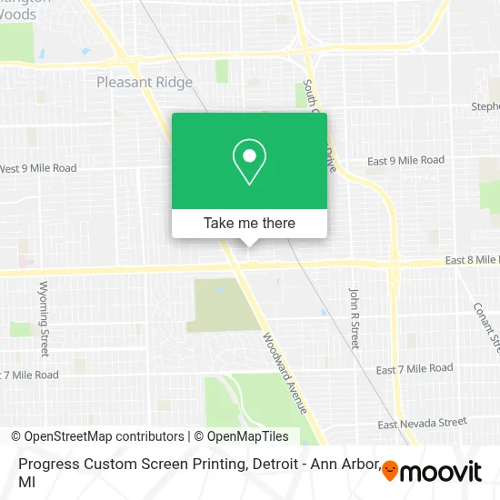 Progress Custom Screen Printing map
