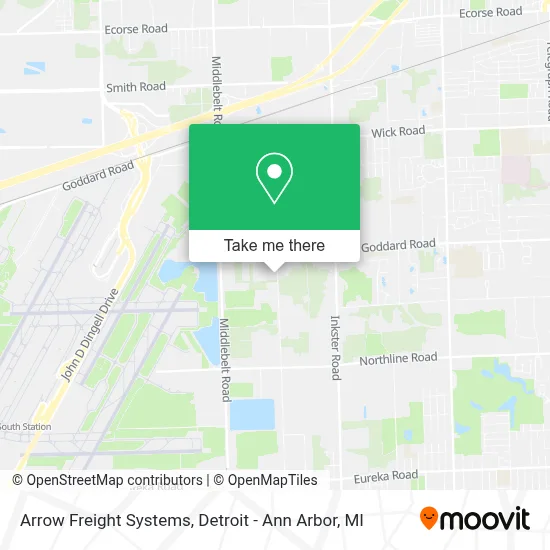 Arrow Freight Systems map