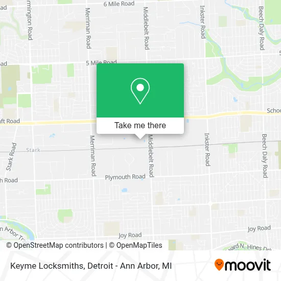 Keyme Locksmiths map