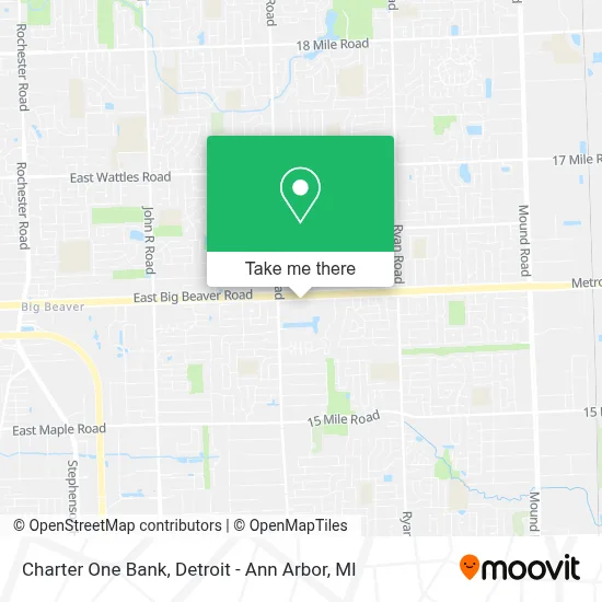 Charter One Bank map