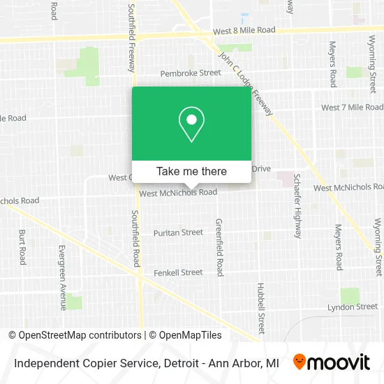Independent Copier Service map