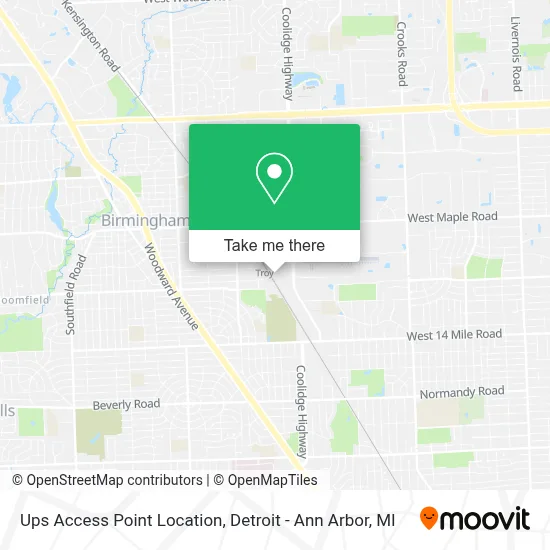Ups Access Point Location map