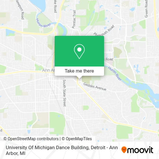 University Of Michigan Dance Building map