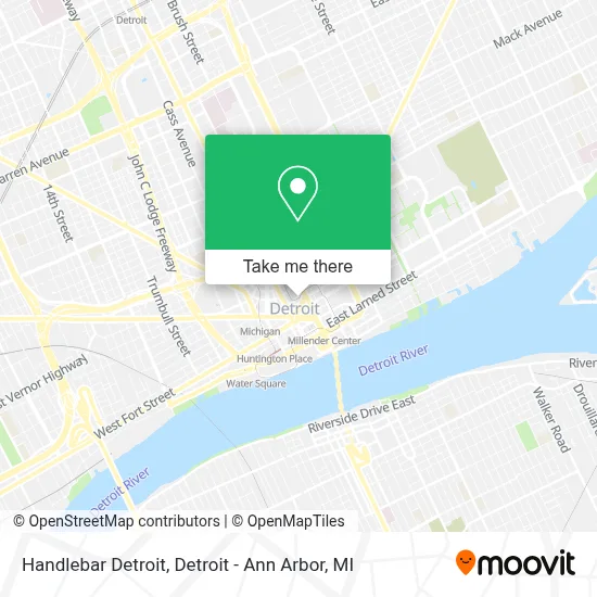 Handlebar Detroit map