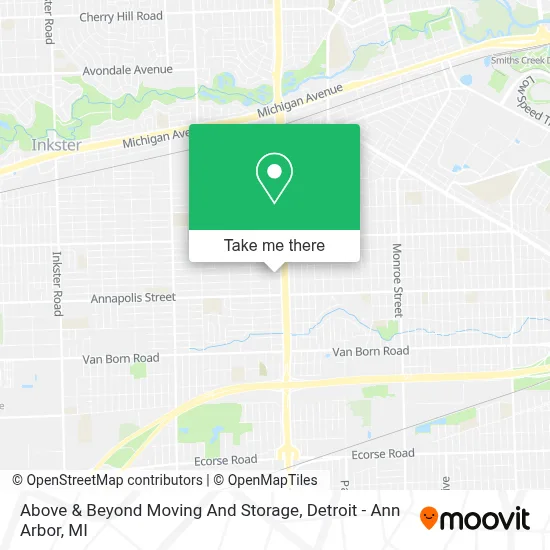 Above & Beyond Moving And Storage map