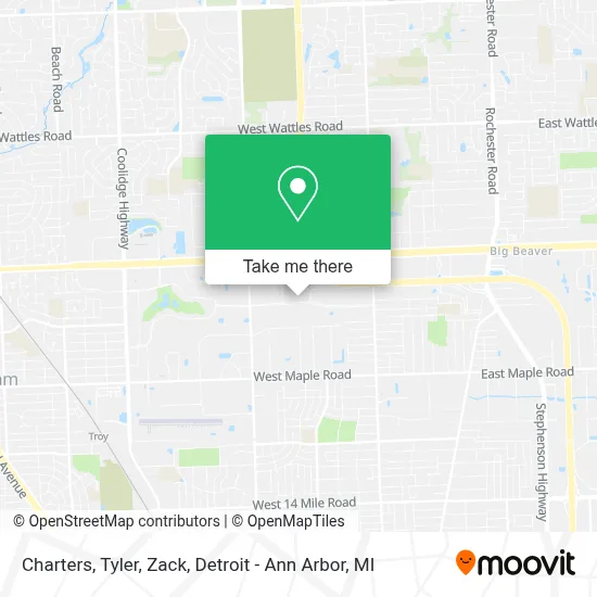 Charters, Tyler, Zack map