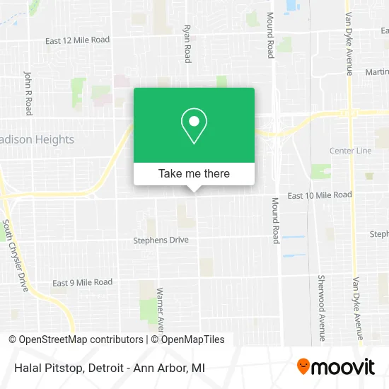 Halal Pitstop map