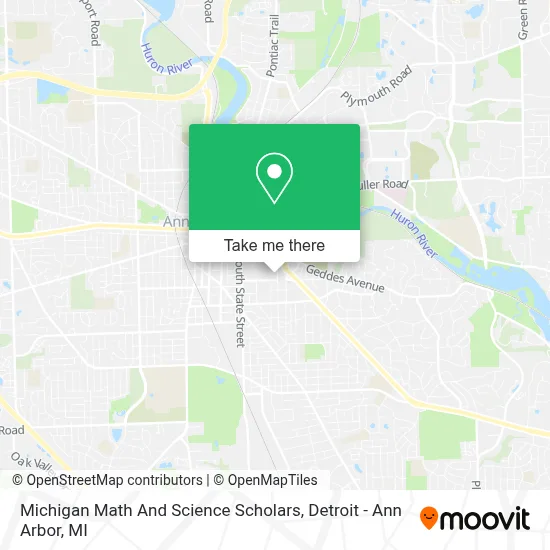 Michigan Math And Science Scholars map