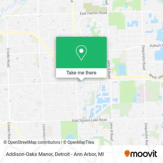 Addison-Oaks Manor map
