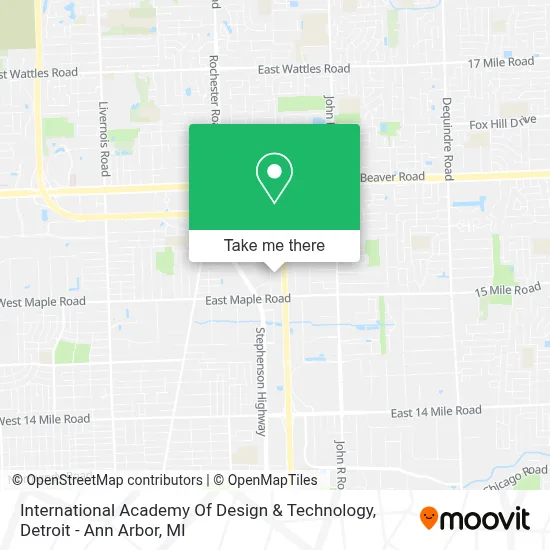 International Academy Of Design & Technology map