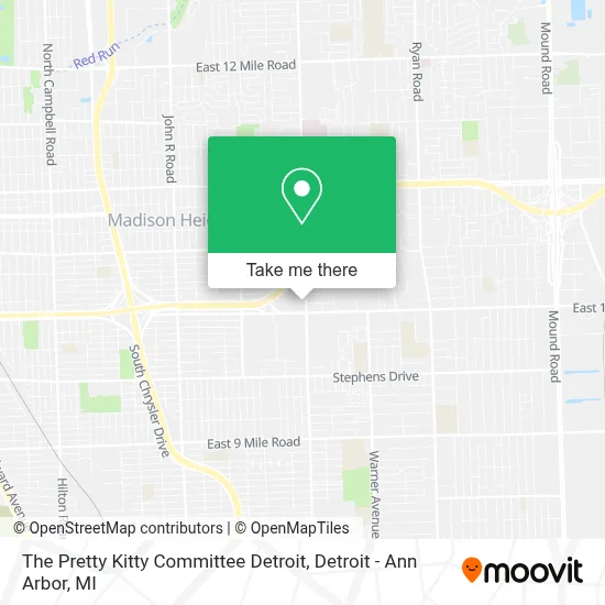 The Pretty Kitty Committee Detroit map
