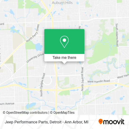 Jeep Performance Parts map
