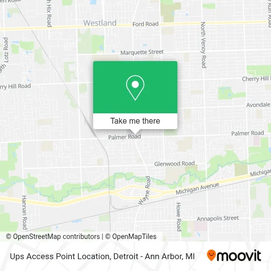 Ups Access Point Location map