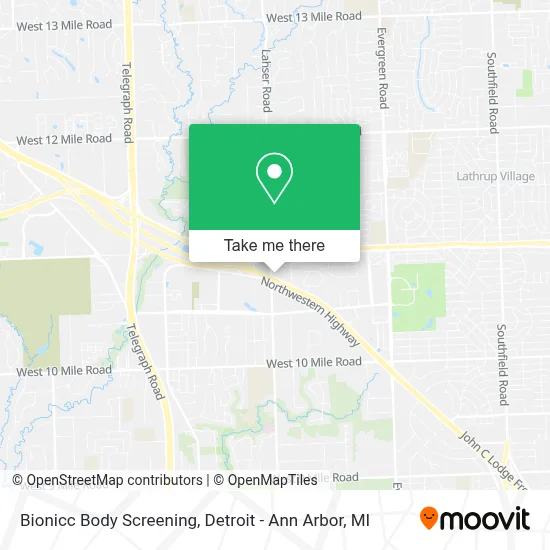 Bionicc Body Screening map