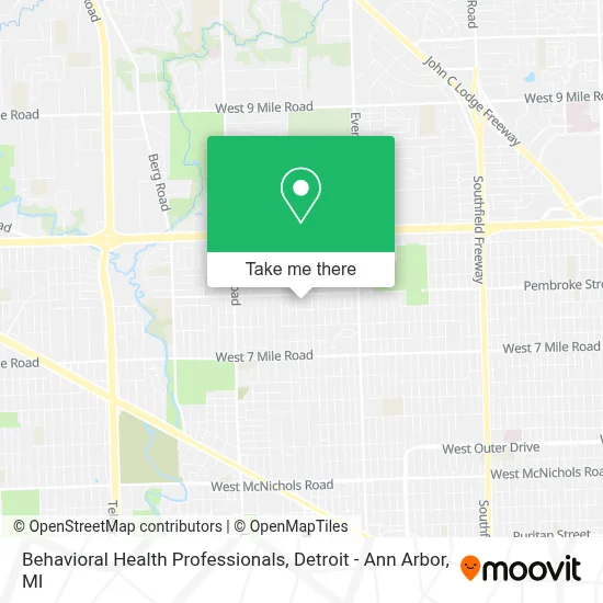 Behavioral Health Professionals map