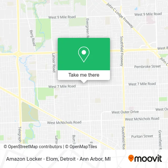Amazon Locker - Elom map