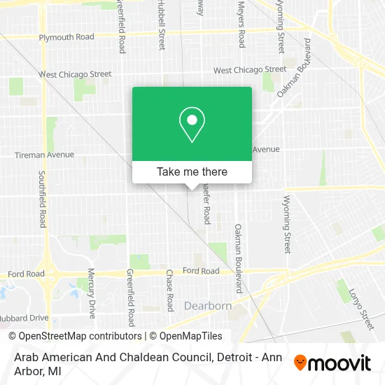 Arab American And Chaldean Council map