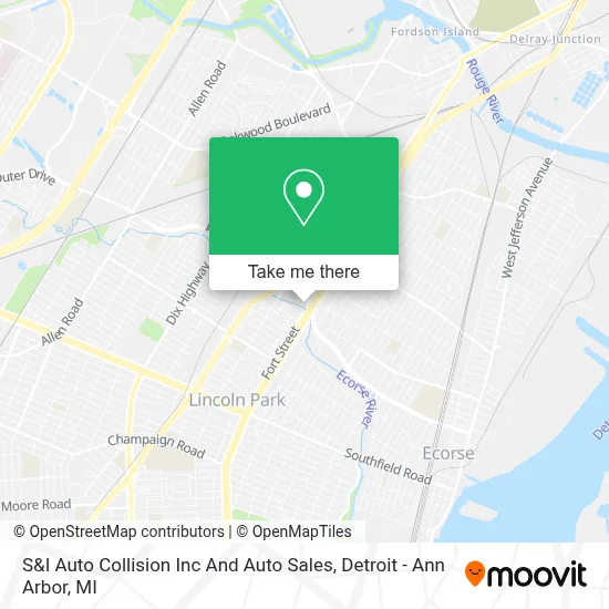 S&I Auto Collision Inc And Auto Sales map