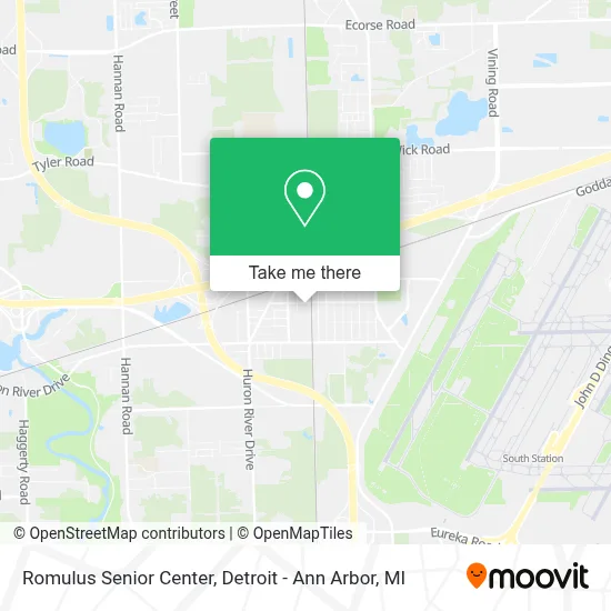 Romulus Senior Center map