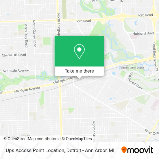 Ups Access Point Location map
