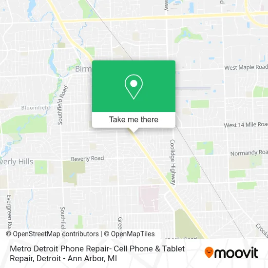 Metro Detroit Phone Repair- Cell Phone & Tablet Repair map