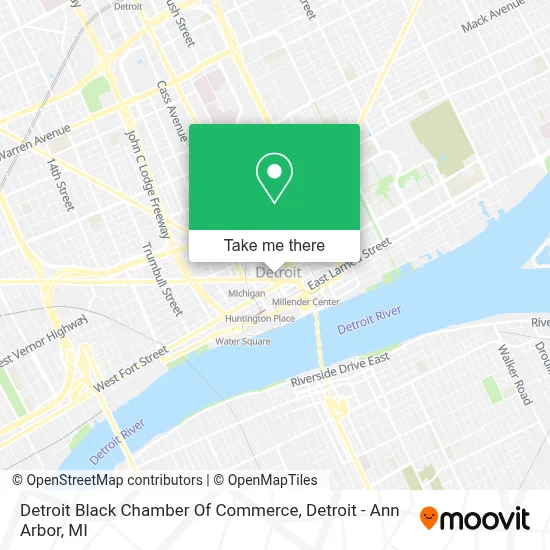 Detroit Black Chamber Of Commerce map