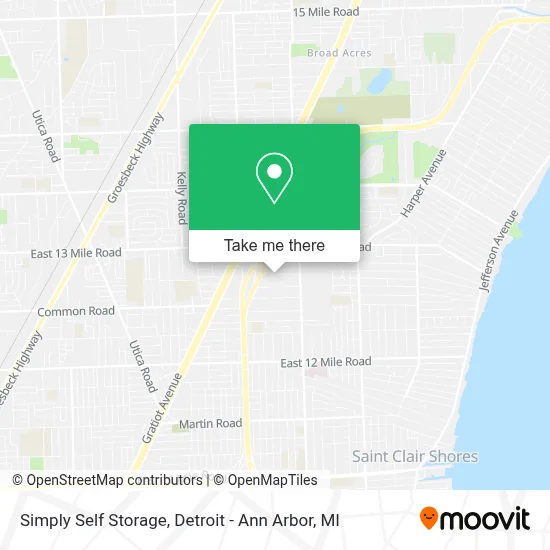 Simply Self Storage map