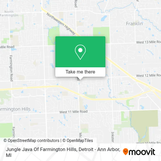 Jungle Java Of Farmington Hills map