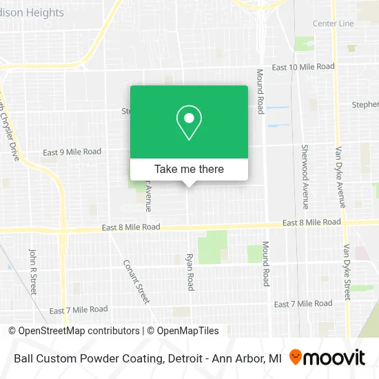 Ball Custom Powder Coating map