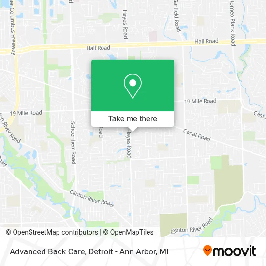 Advanced Back Care map